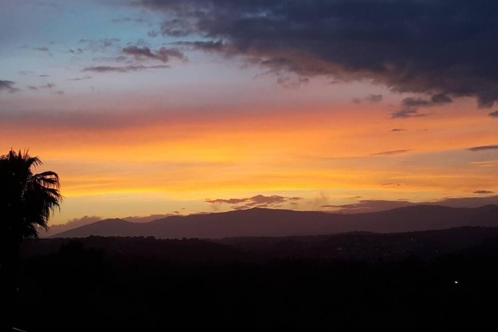 Superbe Appartement, Piscine, Vue Mer Et Montagnes Antibes Luaran gambar