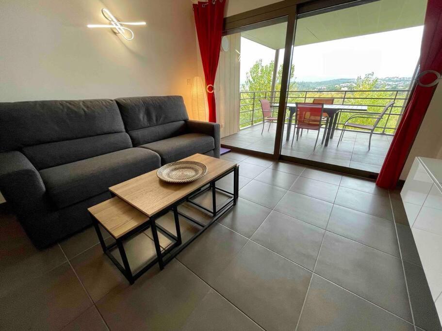 Superbe Appartement, Piscine, Vue Mer Et Montagnes Antibes Luaran gambar